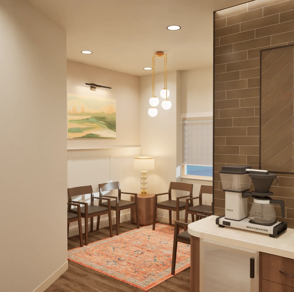 Waiting room at the new Southlake office